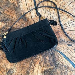 Laura Scott Black Suede Crossbody